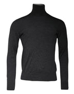 Dolce & Gabbana Gray Wool Knit Turtleneck Pullover Sweater - Eljoys Fashion 