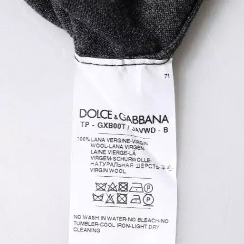 Dolce & Gabbana Gray Wool Knit Turtleneck Pullover Sweater - Eljoys Fashion 
