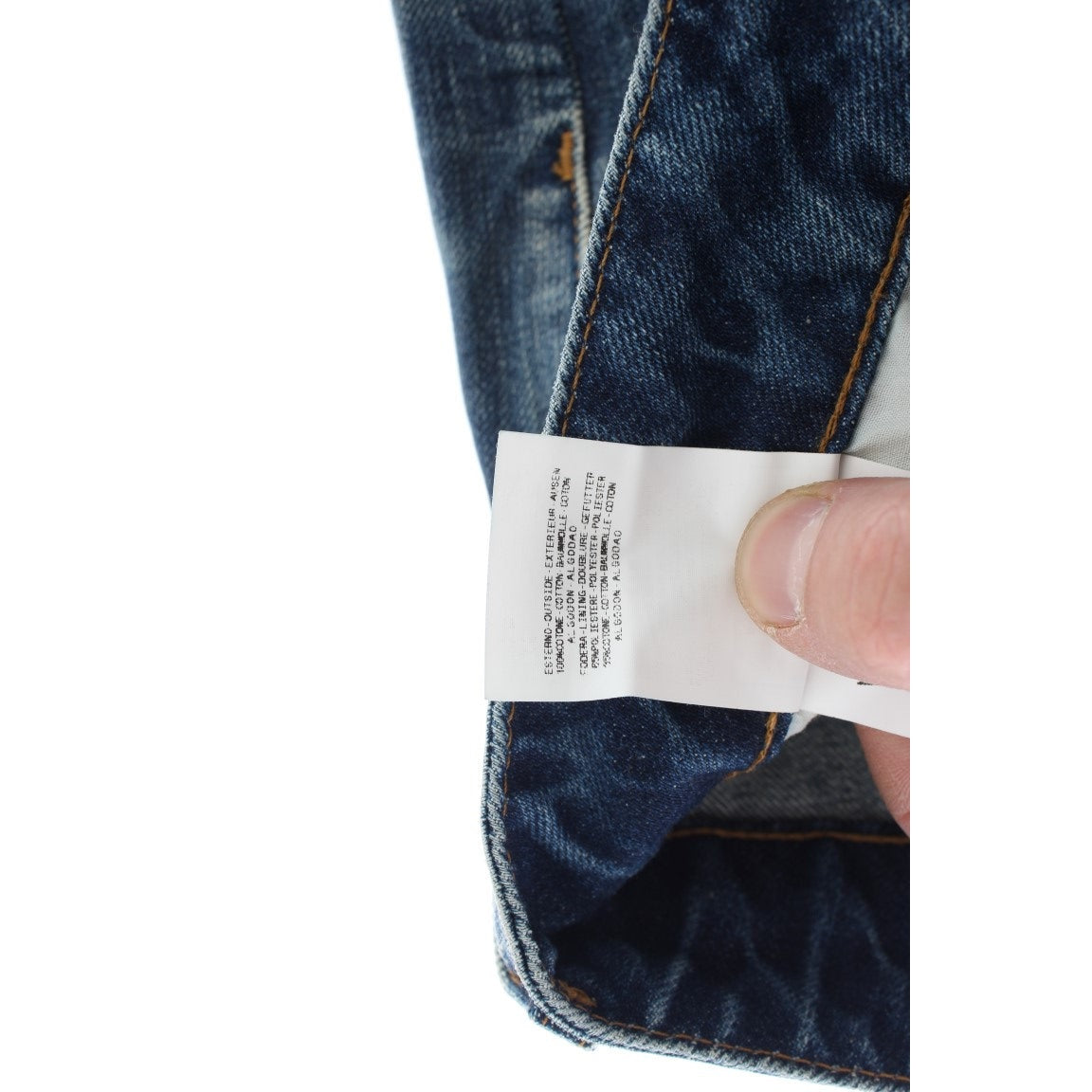 Cavalli Blue Wash Torn Cotton Straight Fit Jeans Cavalli