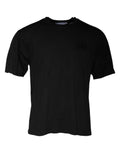 Dolce & Gabbana Black Cotton Crew Neck Short Sleeves T-shirt - Eljoys Fashion 