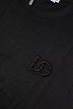 Dolce & Gabbana Black Cotton Crew Neck Short Sleeves T-shirt - Eljoys Fashion 