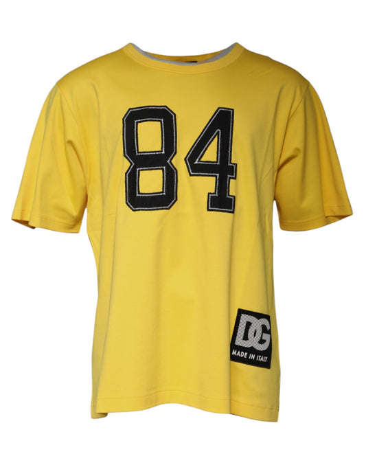 Dolce & Gabbana Yellow Crew Neck Short Sleeves T-shirt Dolce & Gabbana