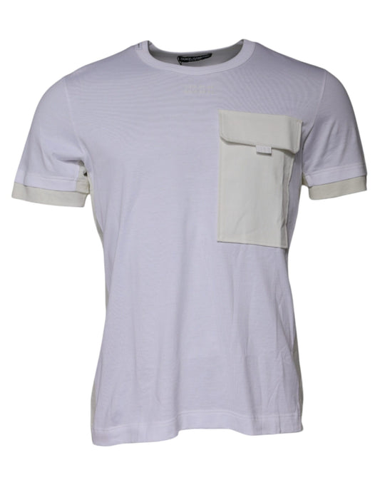 Dolce & Gabbana White Cotton Crew Neck Short Sleeves T-shirt Dolce & Gabbana