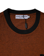 Dolce & Gabbana Brown DG Logo Polyester Crew Neck T-shirt - Eljoys Fashion 