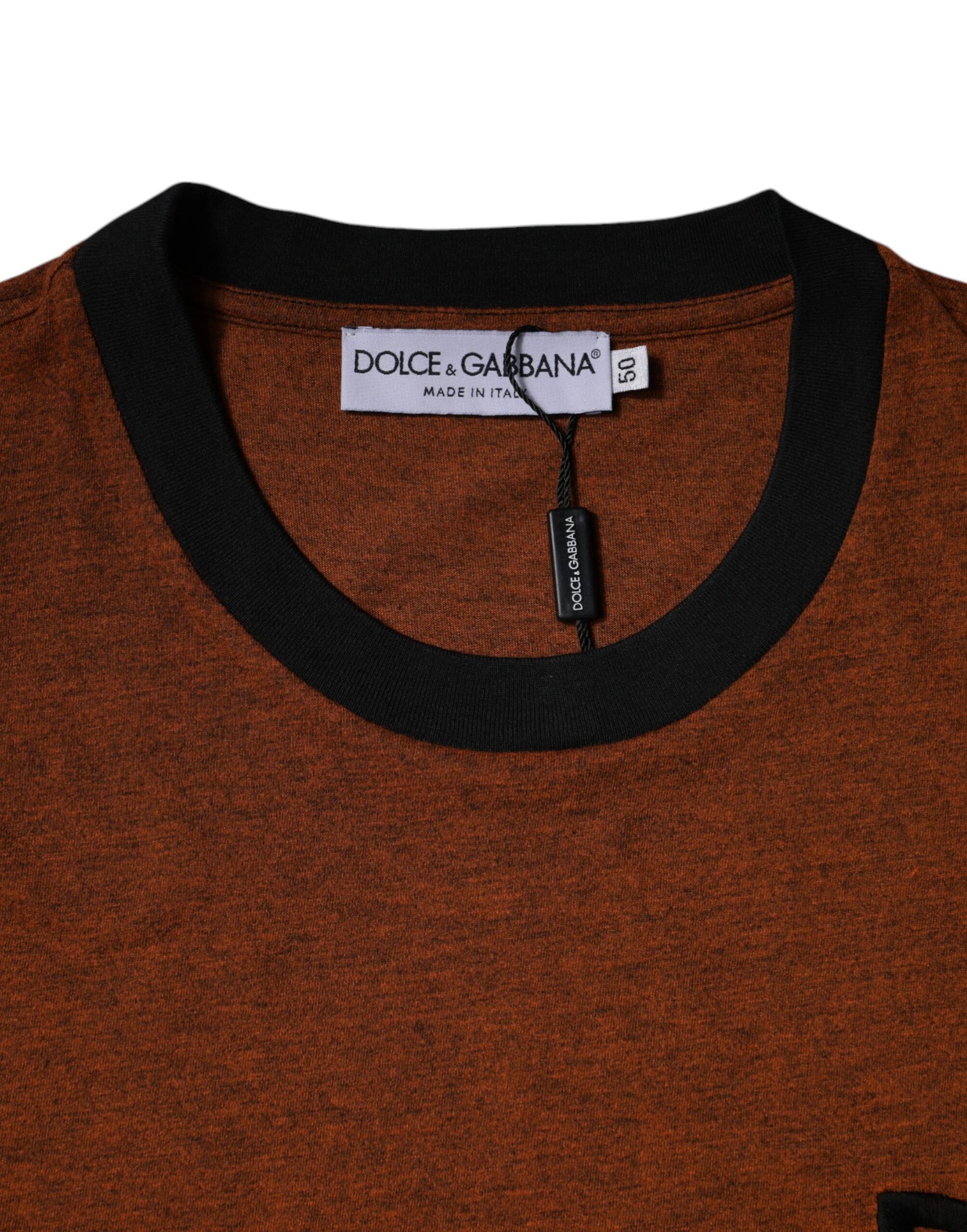 Dolce & Gabbana Brown DG Logo Polyester Crew Neck T-shirt Dolce & Gabbana