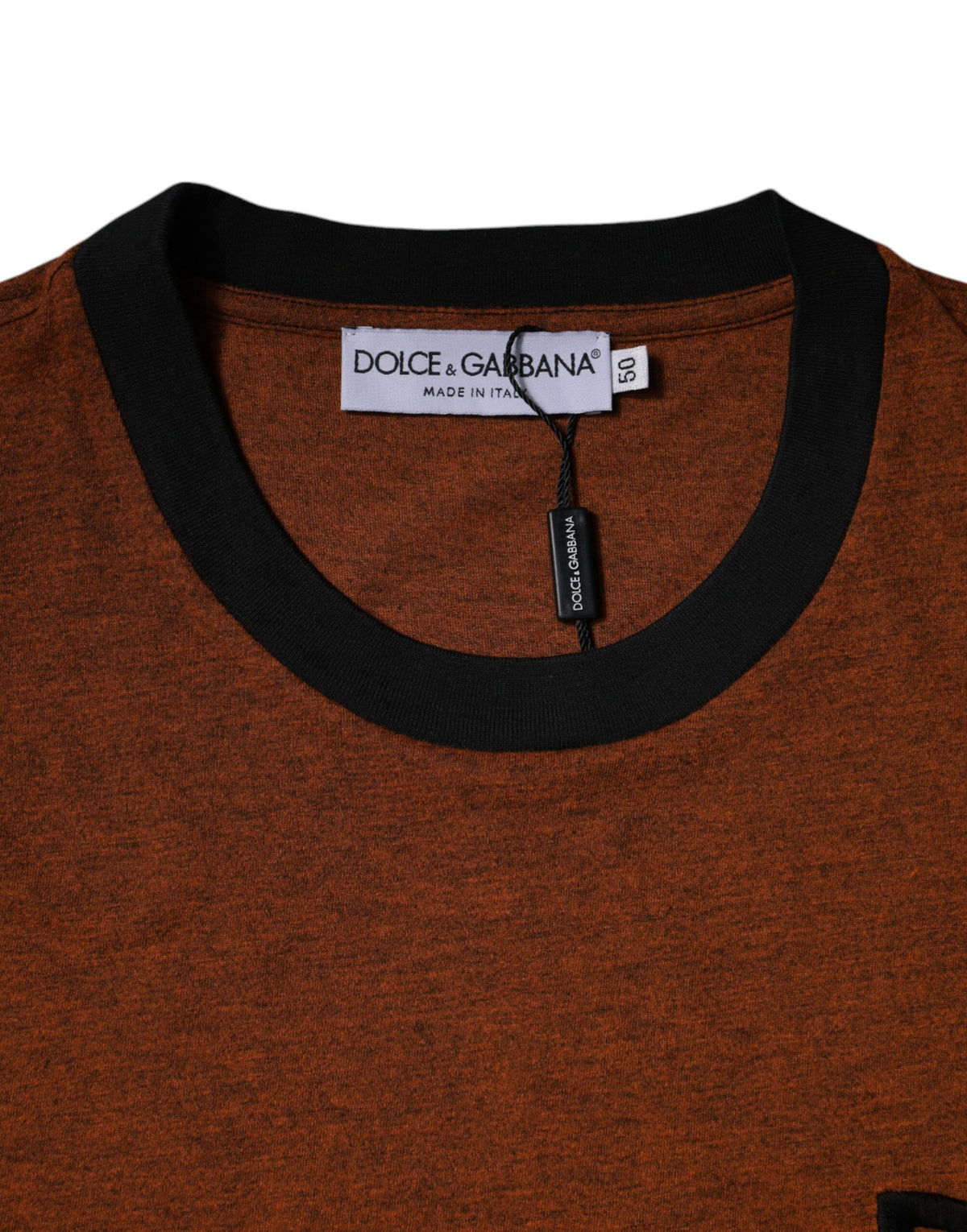 Dolce & Gabbana Brown DG Logo Polyester Crew Neck T-shirt - Eljoys Fashion 