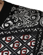Dolce & Gabbana Black Logo Wool V-neck Pullover Sweater - Eljoys Fashion 