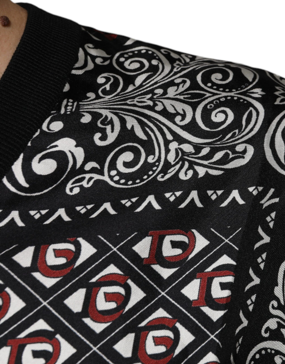Dolce & Gabbana Black Logo Wool V-neck Pullover Sweater - Eljoys Fashion 