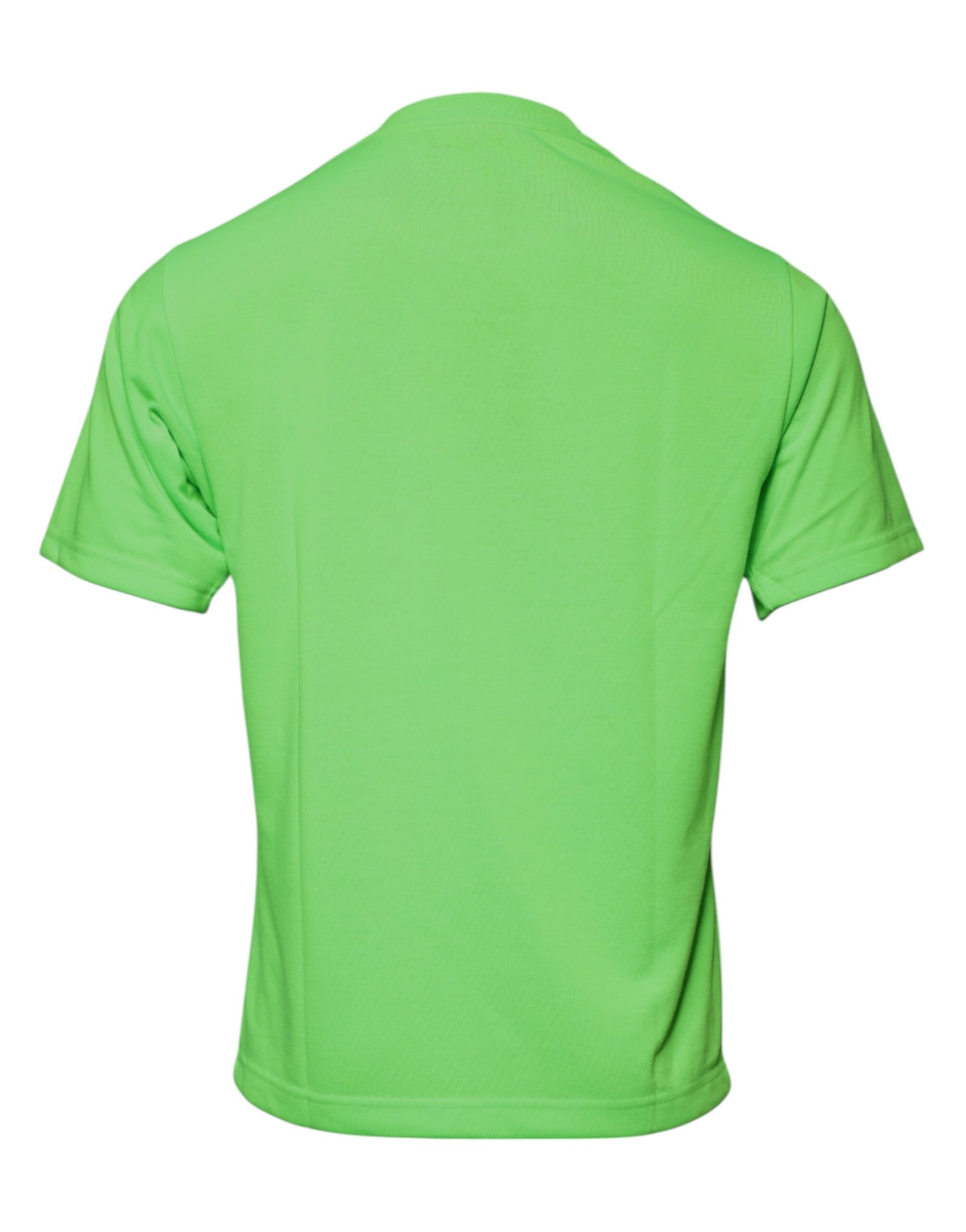 Dolce & Gabbana Green Logo Polyester Crew Neck T-shirt Dolce & Gabbana