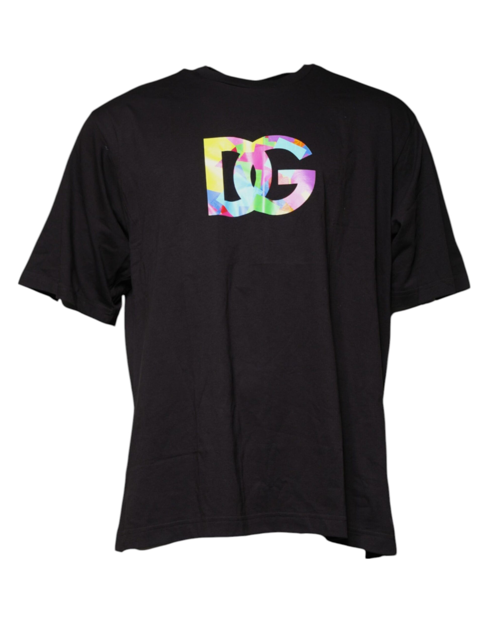 Dolce & Gabbana Black Logo Print Cotton Crew Neck T-shirt Dolce & Gabbana