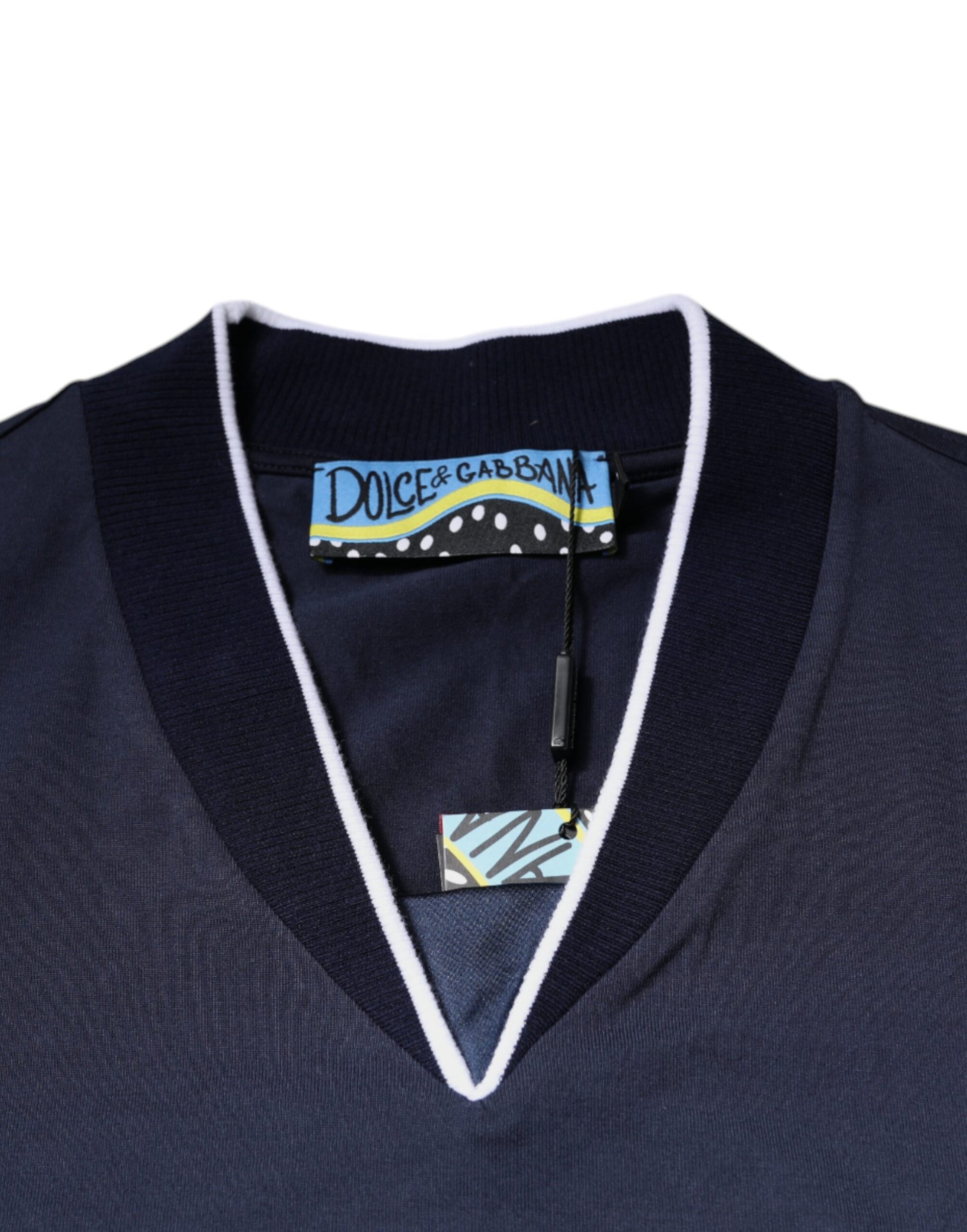 Dolce & Gabbana Multicolor Cotton Vneck Short Sleeve T-shirt Dolce & Gabbana