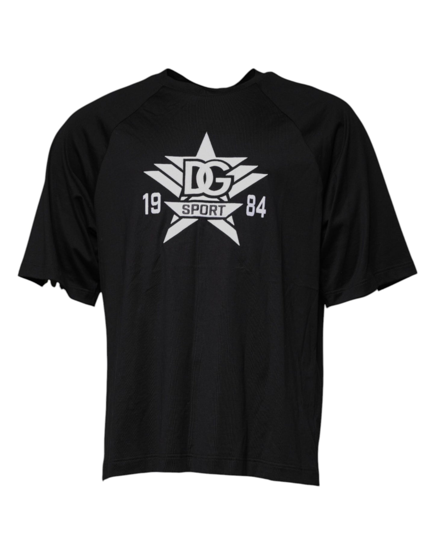 Dolce & Gabbana Black Logo Print Cotton Crew Neck T-shirt Dolce & Gabbana