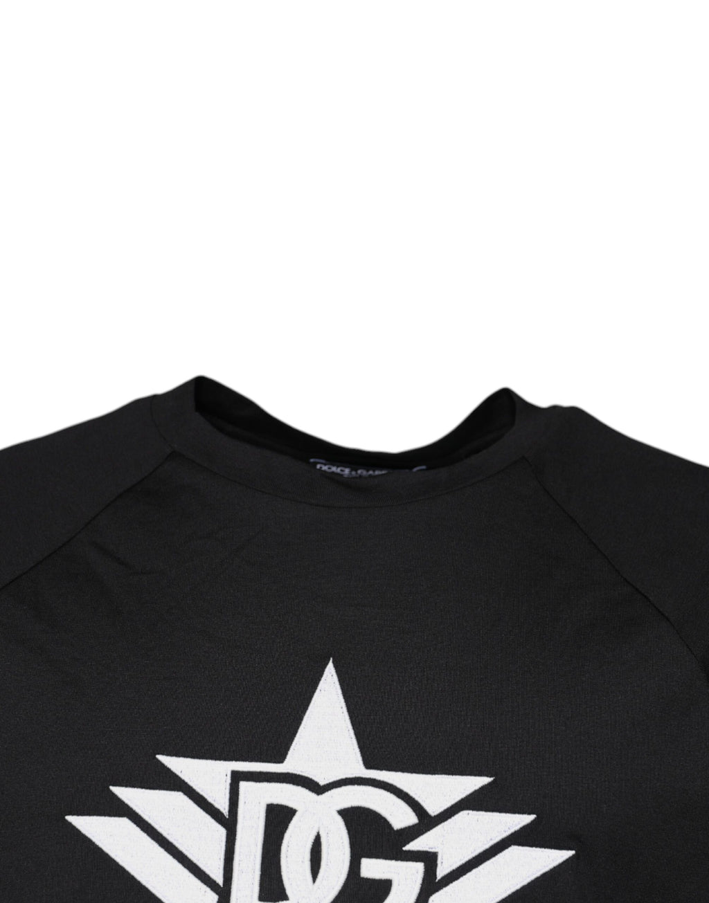 Dolce & Gabbana Black Logo Print Cotton Crew Neck T-shirt - Eljoys Fashion 