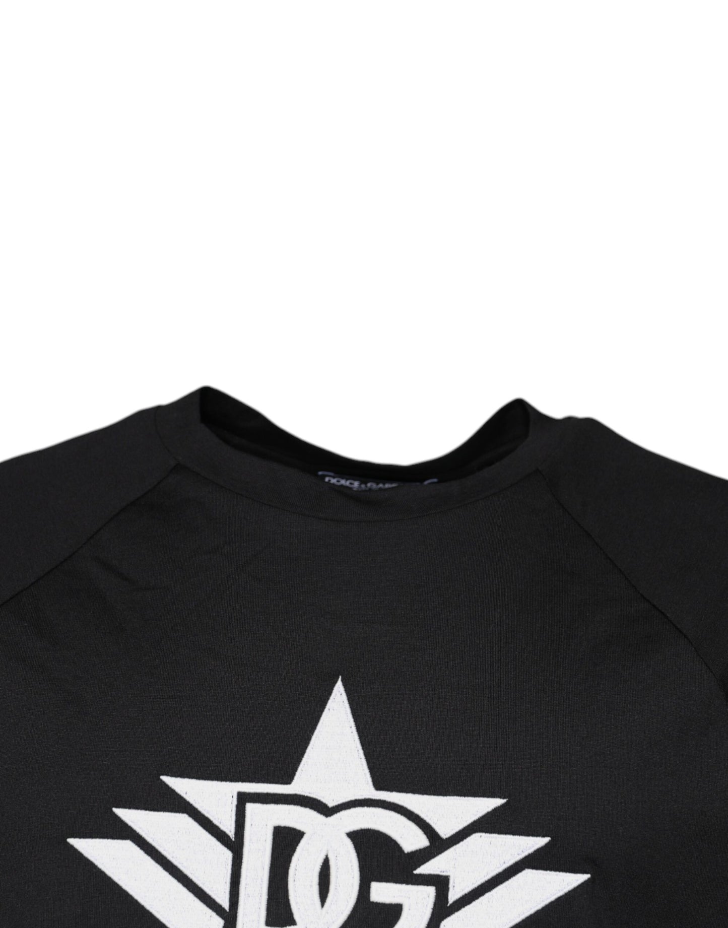 Dolce & Gabbana Black Logo Print Cotton Crew Neck T-shirt Dolce & Gabbana