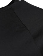 Dolce & Gabbana Black Logo Print Cotton Crew Neck T-shirt - Eljoys Fashion 