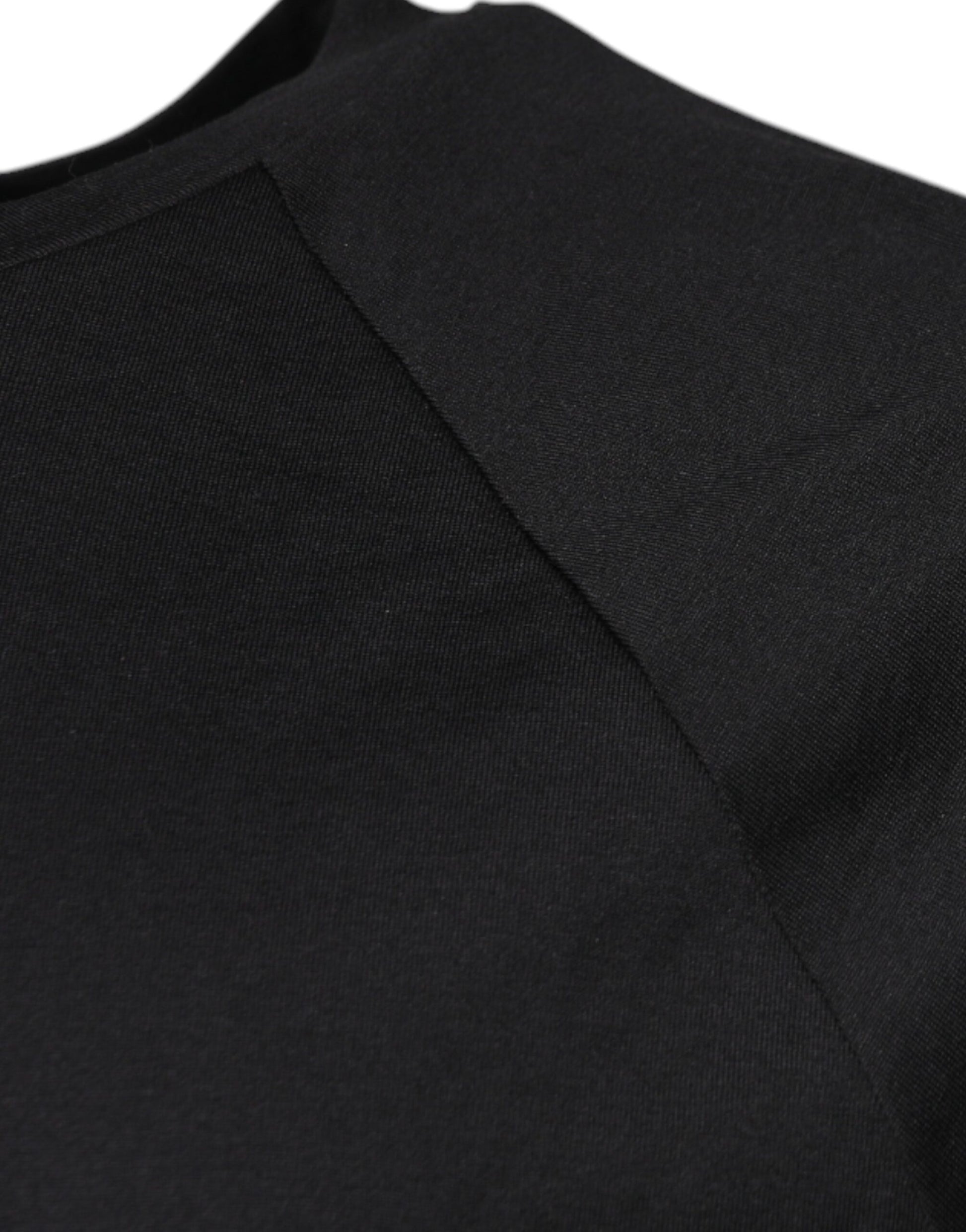 Dolce & Gabbana Black Logo Print Cotton Crew Neck T-shirt Dolce & Gabbana