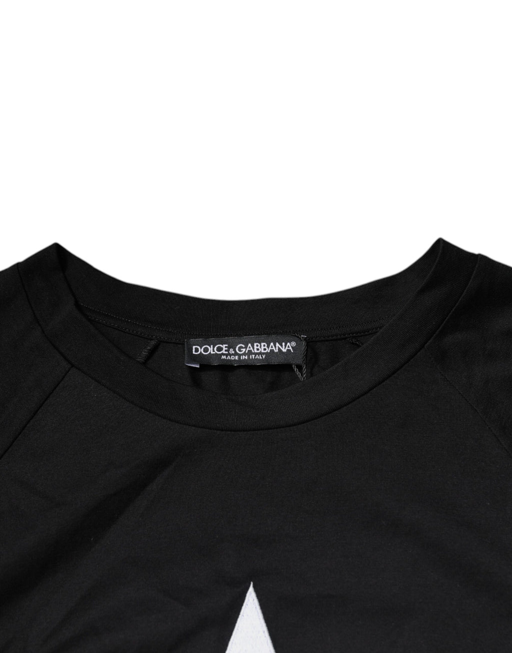 Dolce & Gabbana Black Logo Print Cotton Crew Neck T-shirt - Eljoys Fashion 