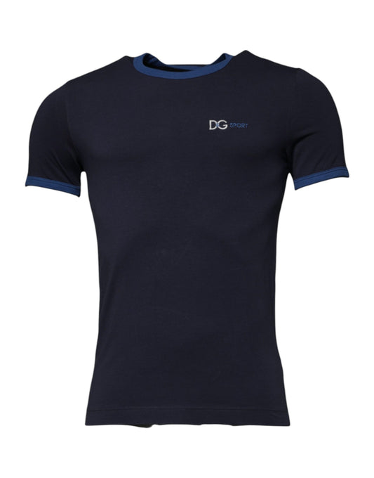 Dolce & Gabbana Blue Cotton Stretch Crewneck Underwear T-shirt Dolce & Gabbana