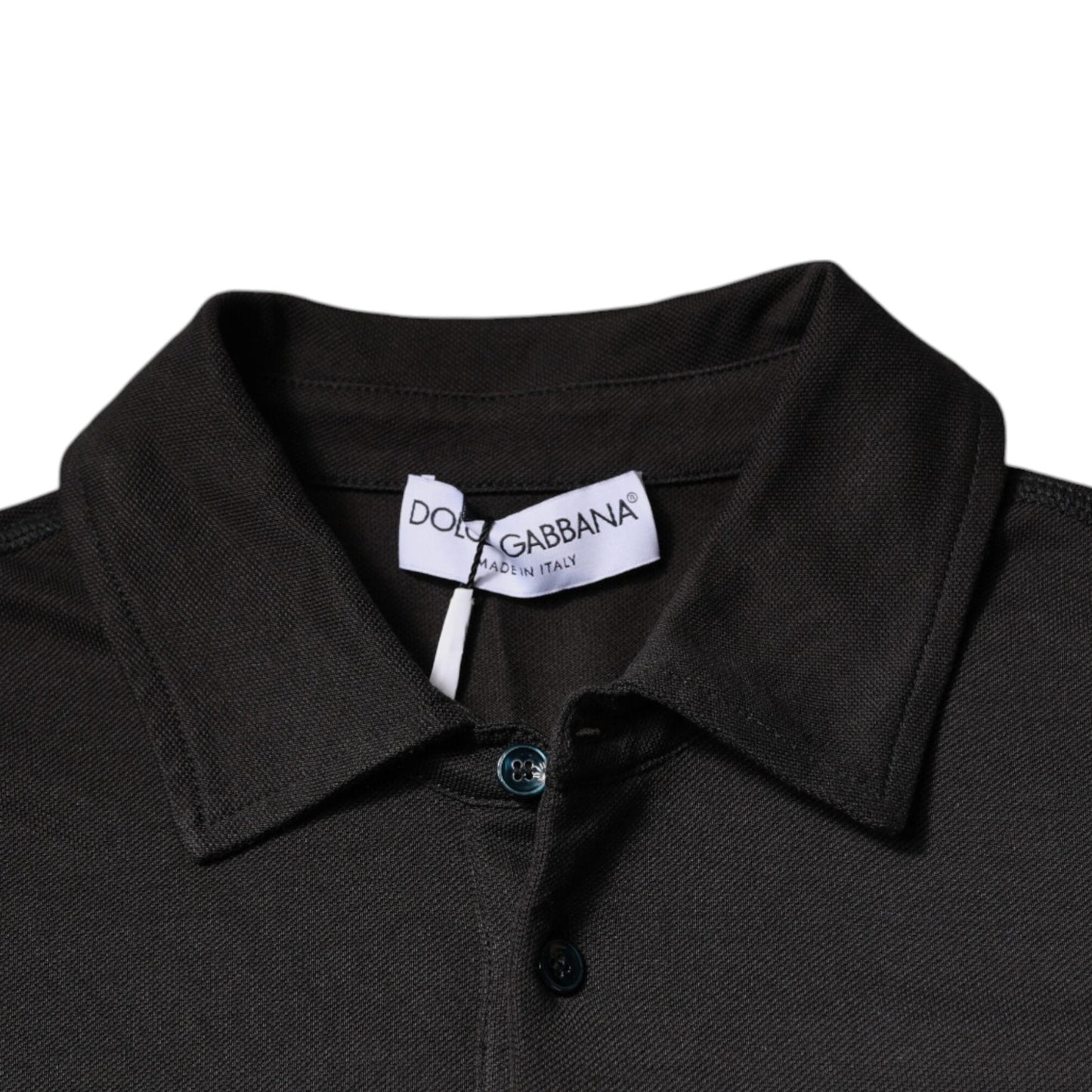 Dolce & Gabbana Dark Gray Collared Short Sleeves Polo T-shirt