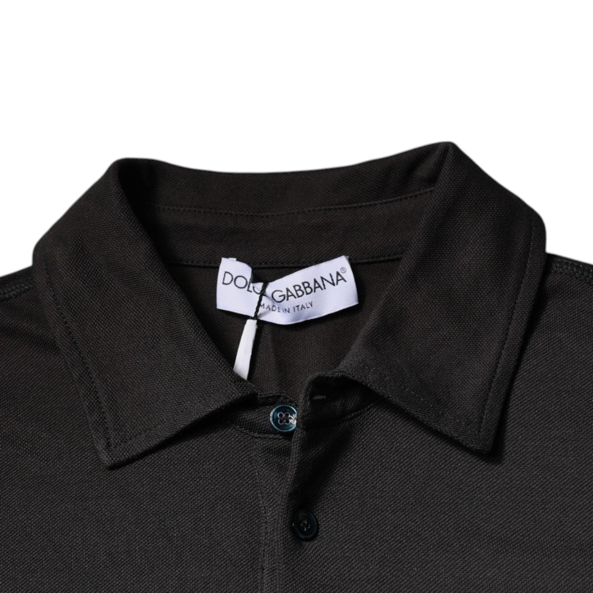 Dolce & Gabbana Dark Gray Collared Short Sleeves Polo T-shirt