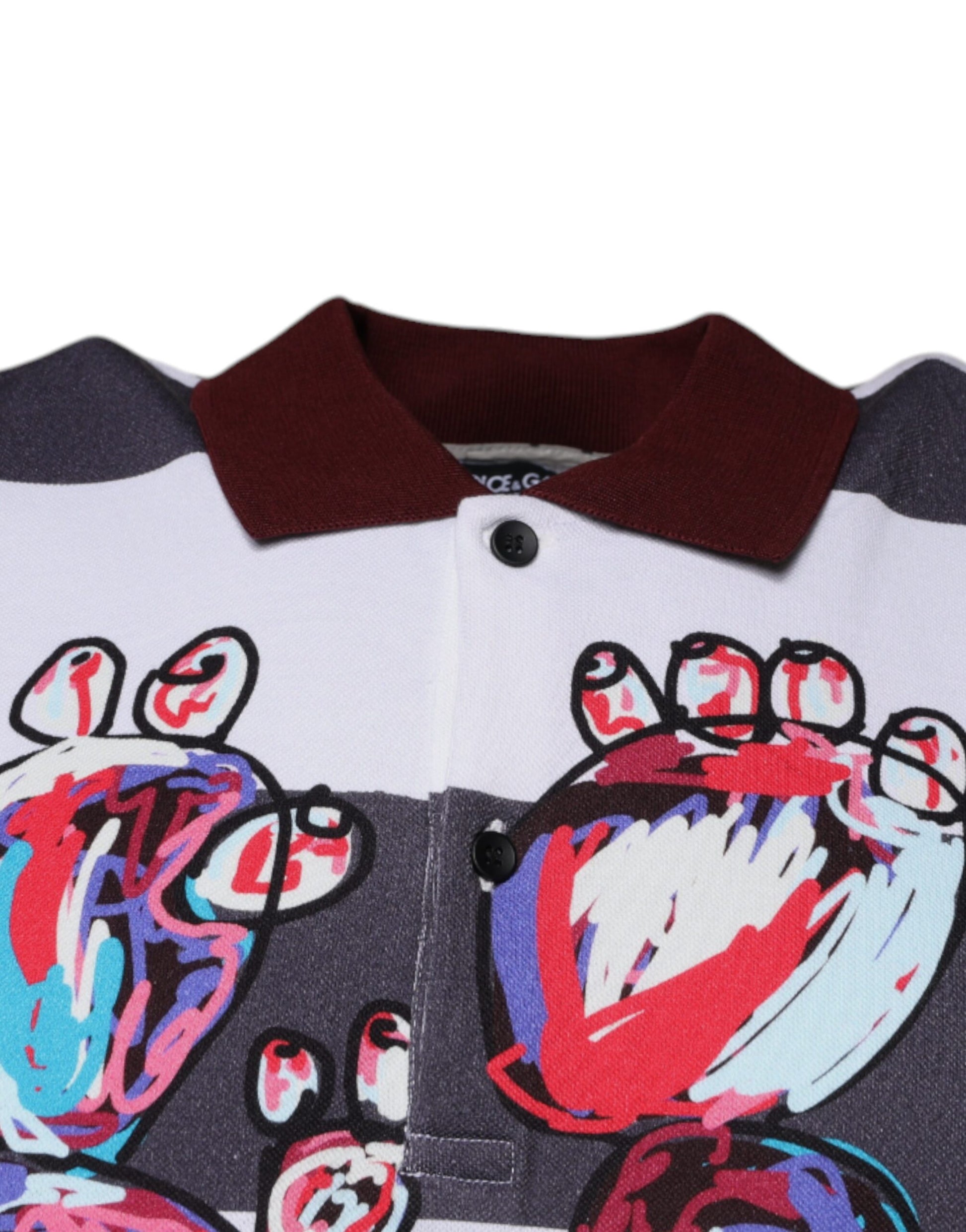 Dolce & Gabbana Multicolor Graphic Collared Polo T-shirt Dolce & Gabbana