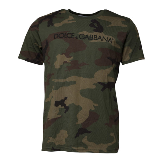 Dolce & Gabbana Multicolor Camouflage Cotton Crew Neck T-shirt Dolce & Gabbana
