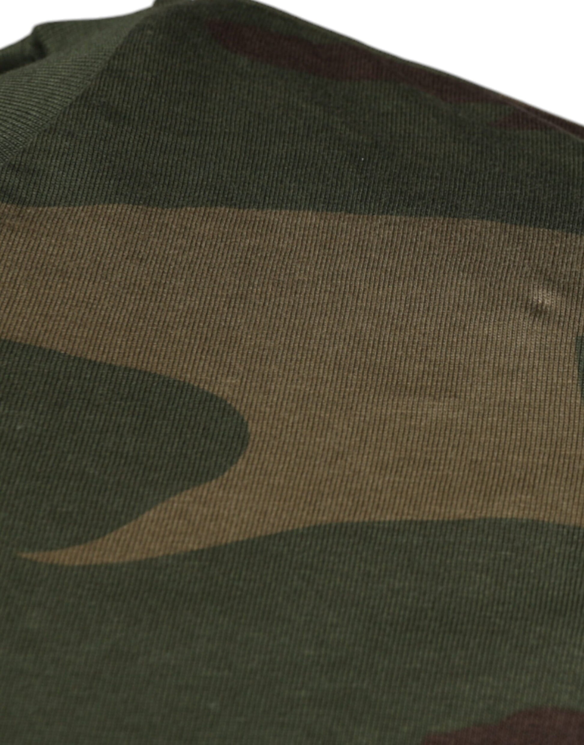 Dolce & Gabbana Multicolor Camouflage Cotton Crew Neck T-shirt Dolce & Gabbana