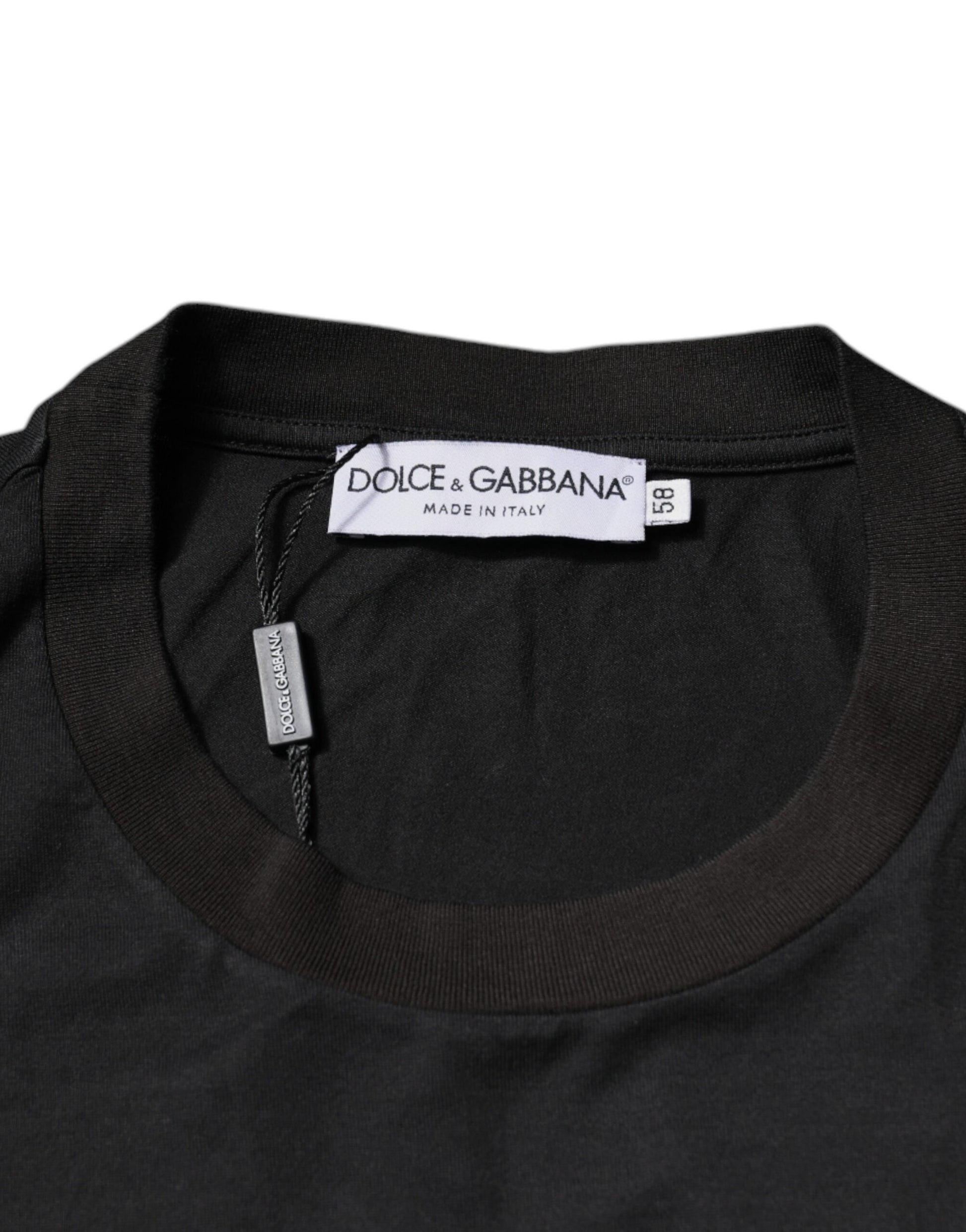 Dolce & Gabbana Black Logo Crew Neck Short Sleeves T-shirt Dolce & Gabbana