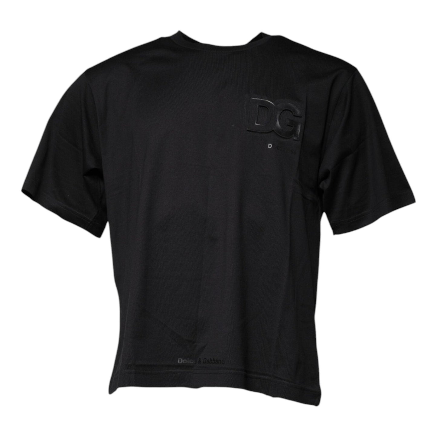 Dolce & Gabbana Black DG Logo Print Cotton Crew Neck T-shirt Dolce & Gabbana