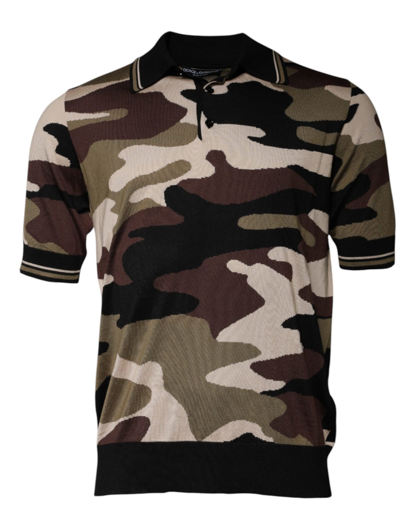 Dolce & Gabbana Multicolor Camouflage Collared Polo T-shirt Dolce & Gabbana