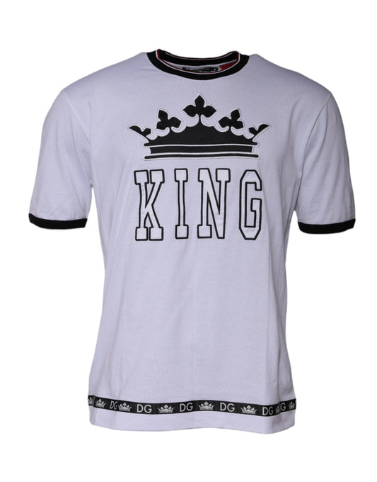 Dolce & Gabbana White Jersey Crew Neck Short Sleeves T-shirt Dolce & Gabbana