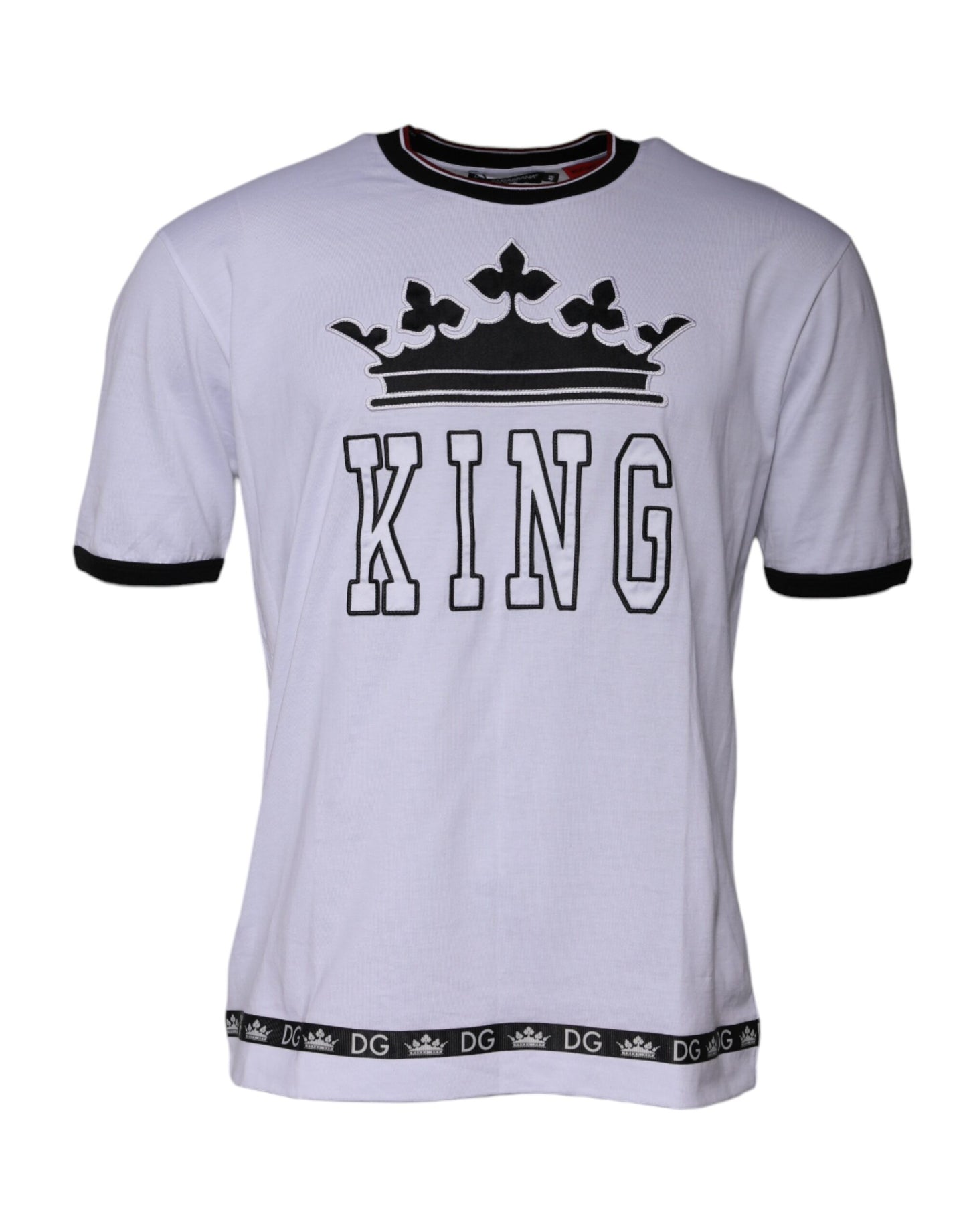 Dolce & Gabbana White Jersey Crew Neck Short Sleeves T-shirt Dolce & Gabbana