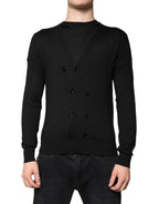 Dolce & Gabbana Black Cashmere Button Down Cardigan Sweater - Eljoys Fashion 