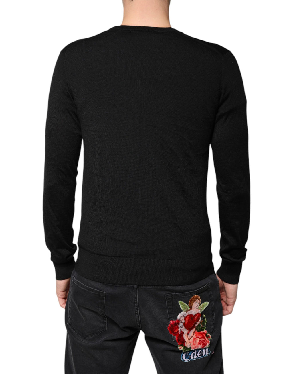 Dolce & Gabbana Black Cashmere Button Down Cardigan Sweater - Eljoys Fashion 