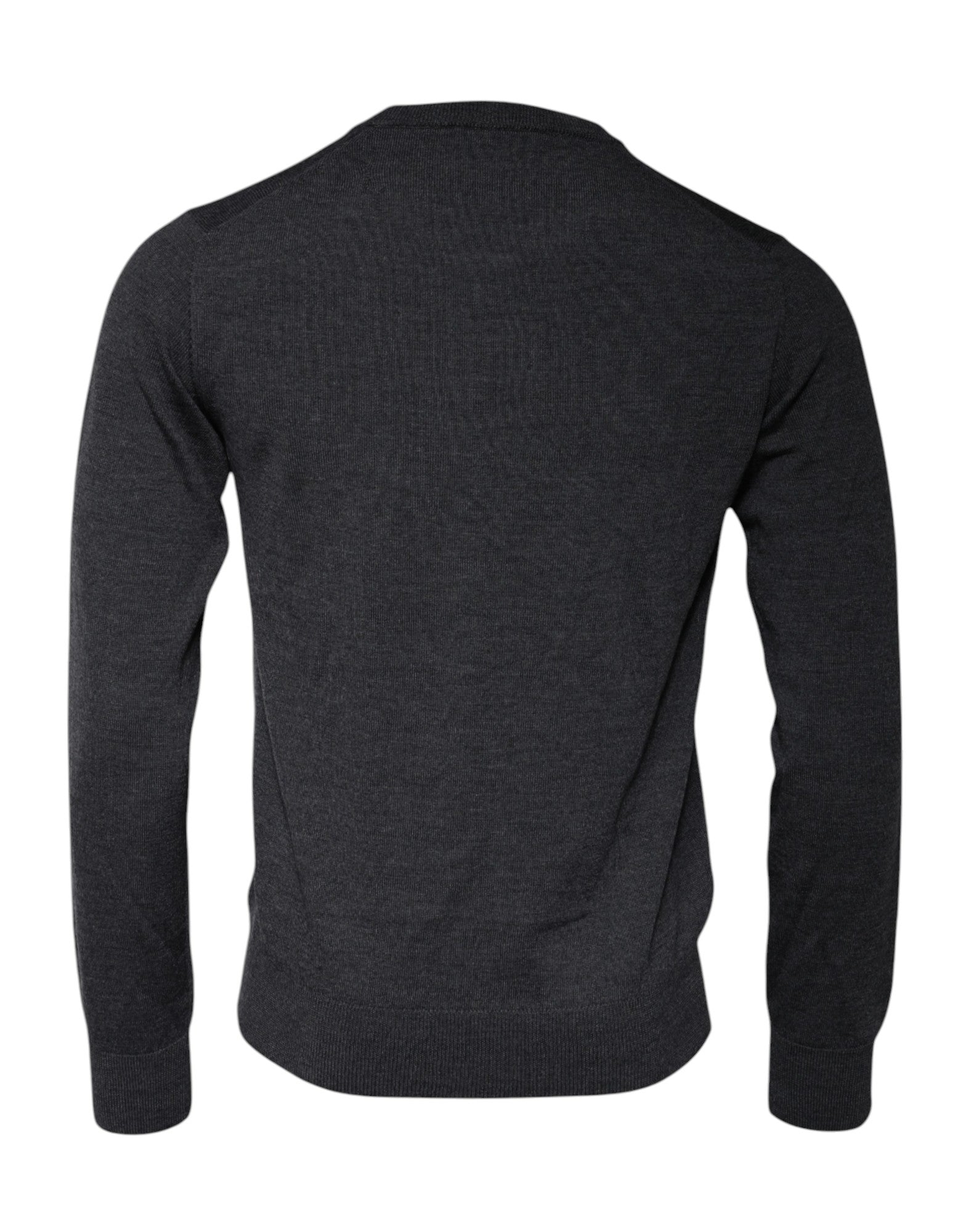 Dolce & Gabbana Dark Gray DG Logo Crew Neck Pullover Sweater Dolce & Gabbana