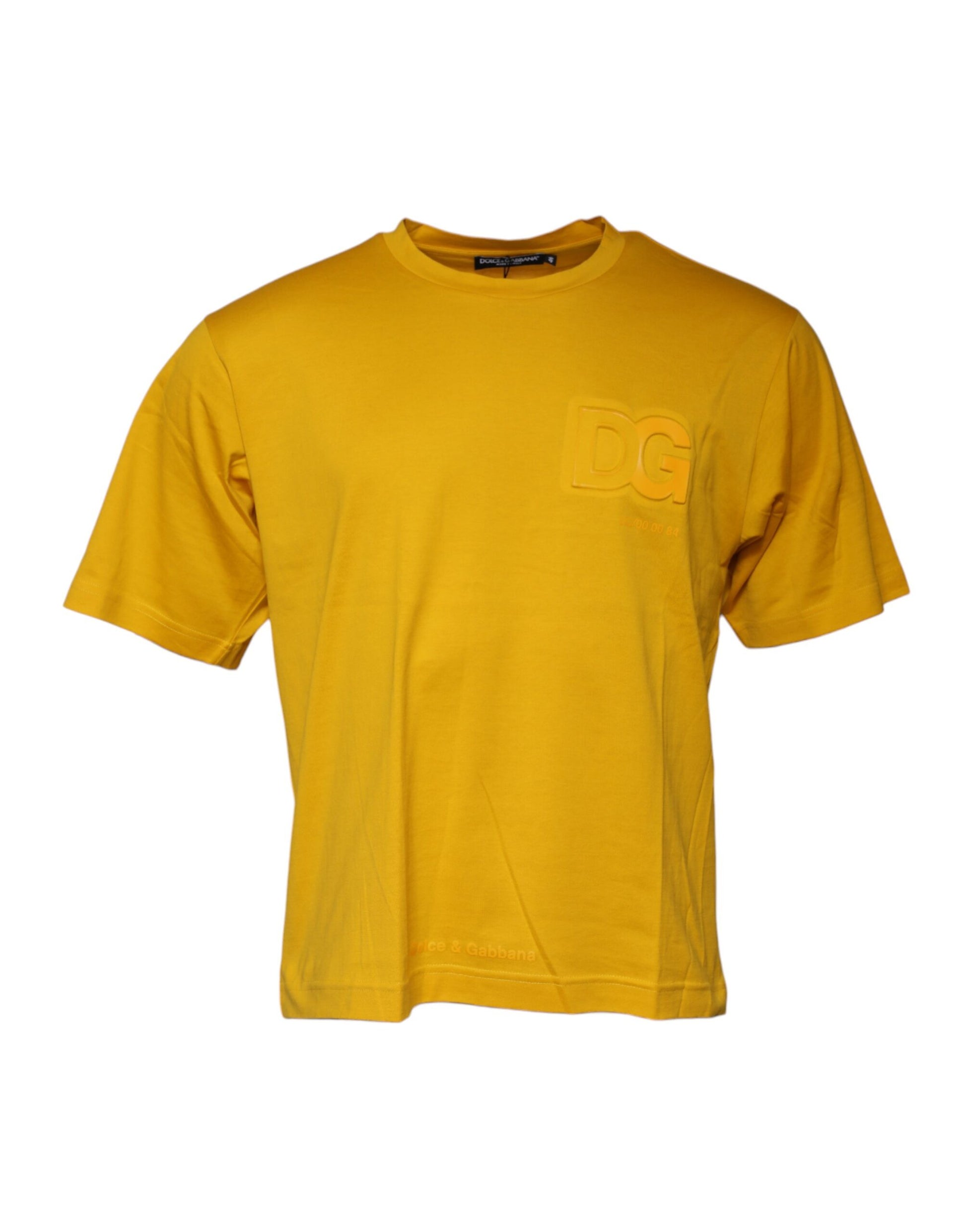 Dolce & Gabbana Dark Yellow Logo Crew Neck Short Sleeves T-shirt Dolce & Gabbana
