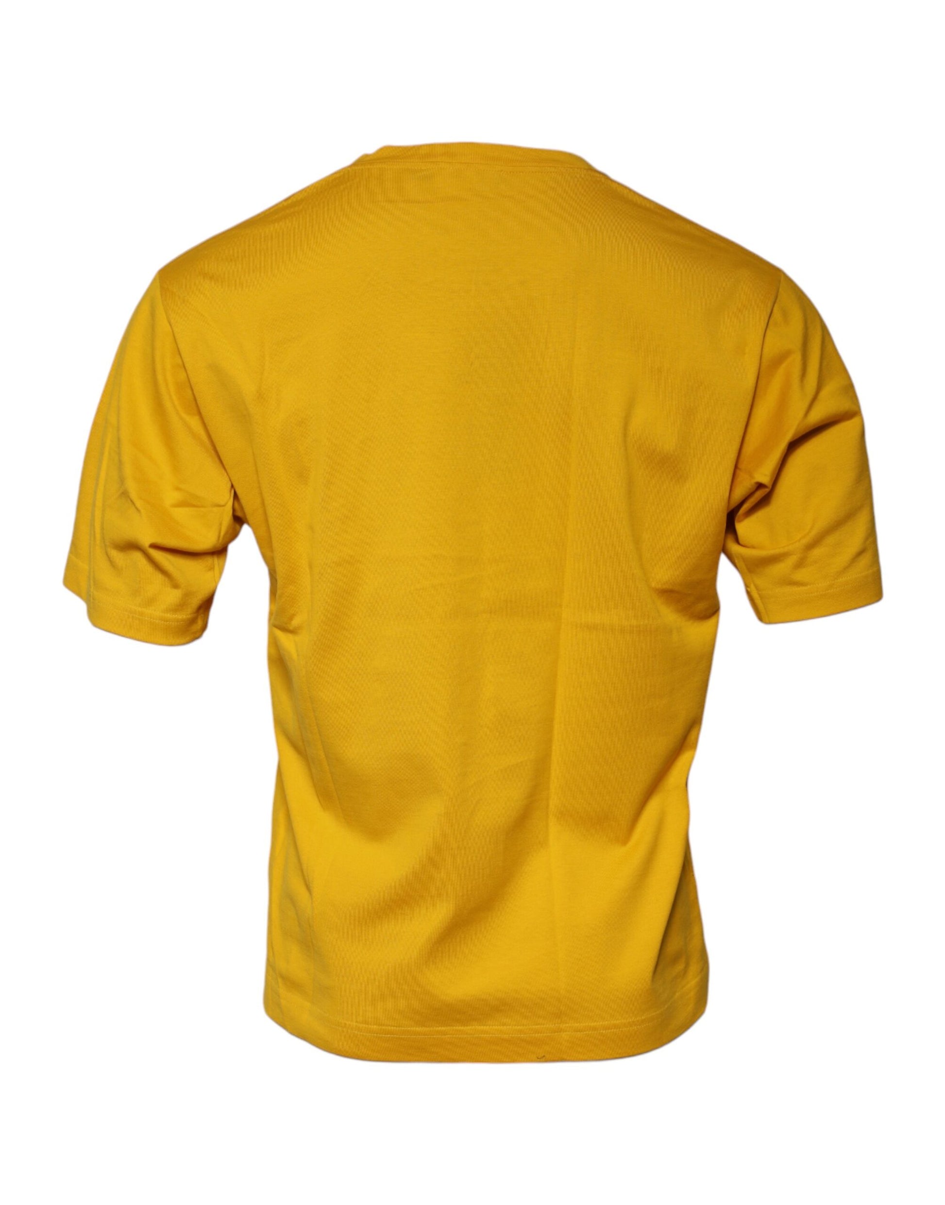 Dolce & Gabbana Dark Yellow Logo Crew Neck Short Sleeves T-shirt Dolce & Gabbana