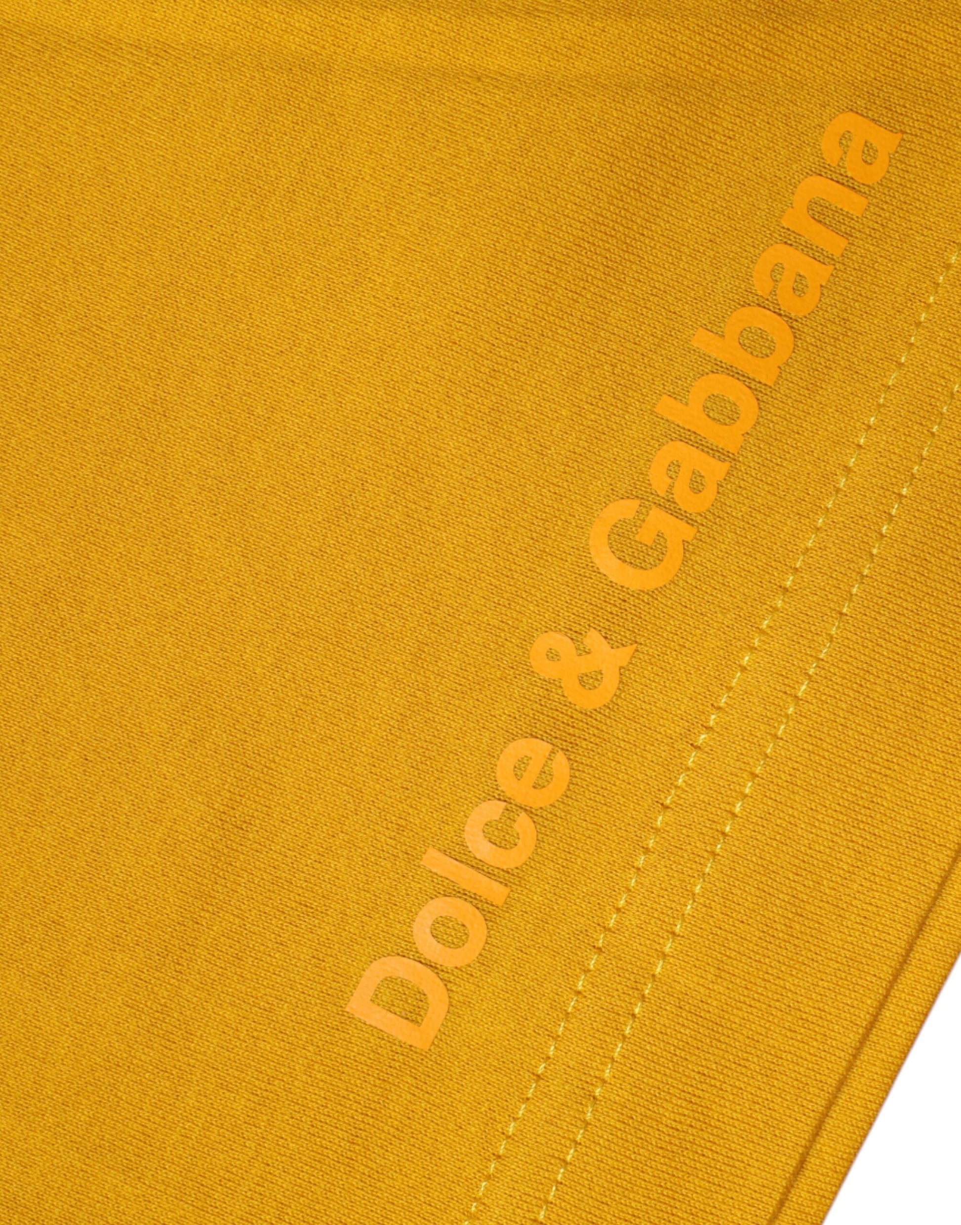 Dolce & Gabbana Dark Yellow Logo Crew Neck Short Sleeves T-shirt Dolce & Gabbana