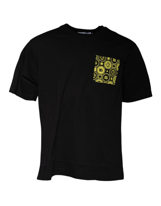 Dolce & Gabbana Black Logo Print Cotton Short Sleeve T-shirt Dolce & Gabbana