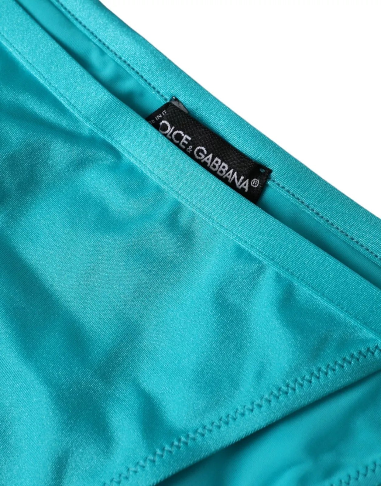 Dolce & Gabbana Blue Green Nylon Beachwear Swimwear Bottom Bikini Dolce & Gabbana