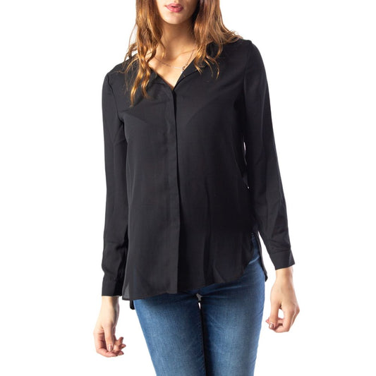 Vila Clothes Black Polyester Shirt Vila Clothes