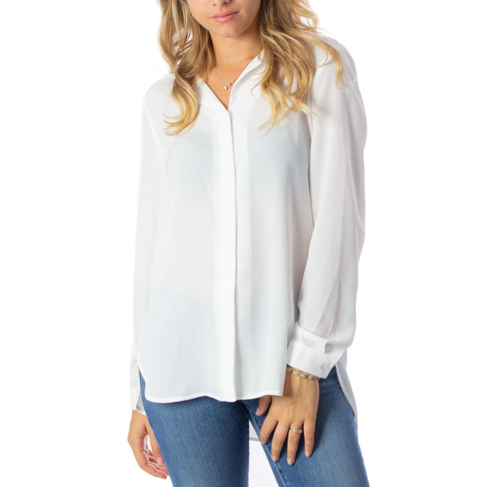 Vila Clothes Cream Polyester Blouse Vila Clothes