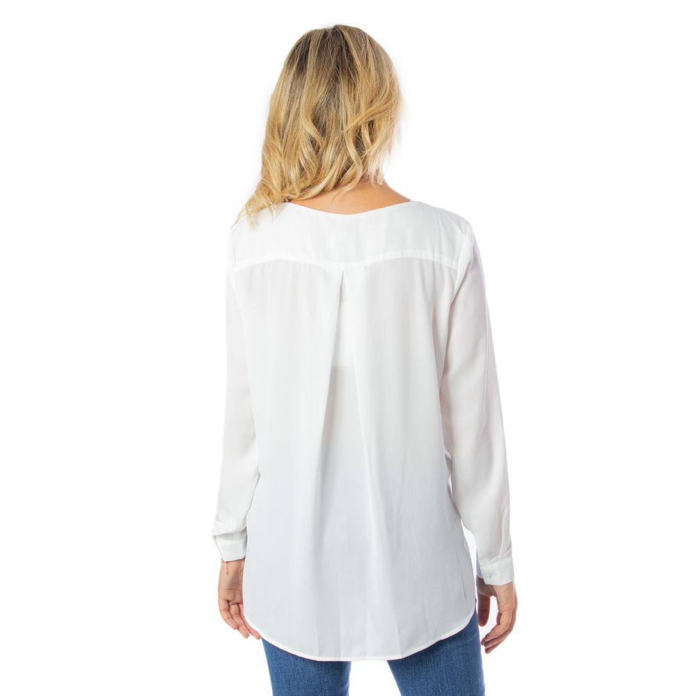 Vila Clothes Cream Polyester Blouse Vila Clothes