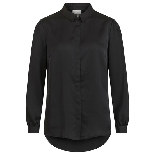 Vila Clothes Black Polyester Blouse Vila Clothes