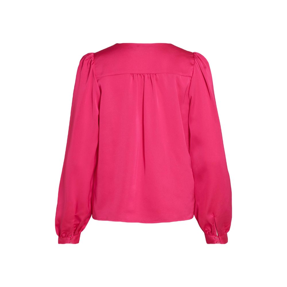 Vila Clothes Pink Polyester Blouse Vila Clothes