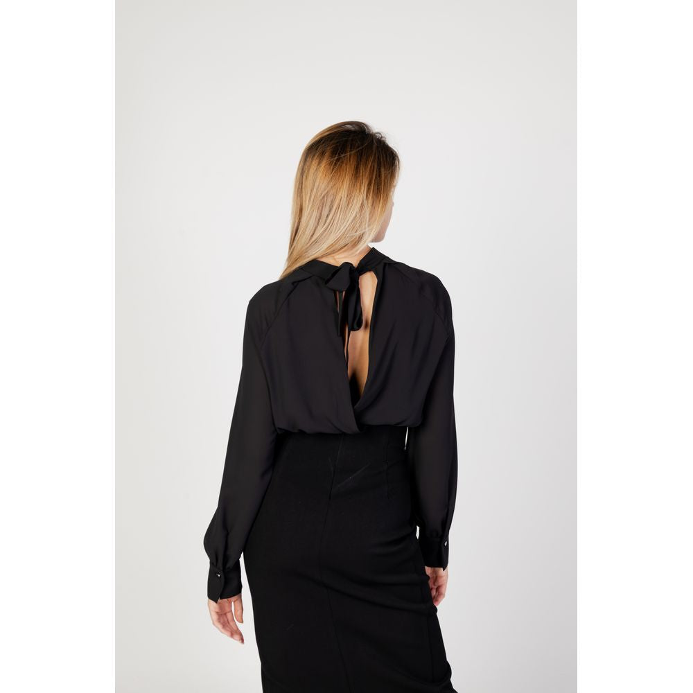 Sandro Ferrone Black Polyester Blouse Sandro Ferrone
