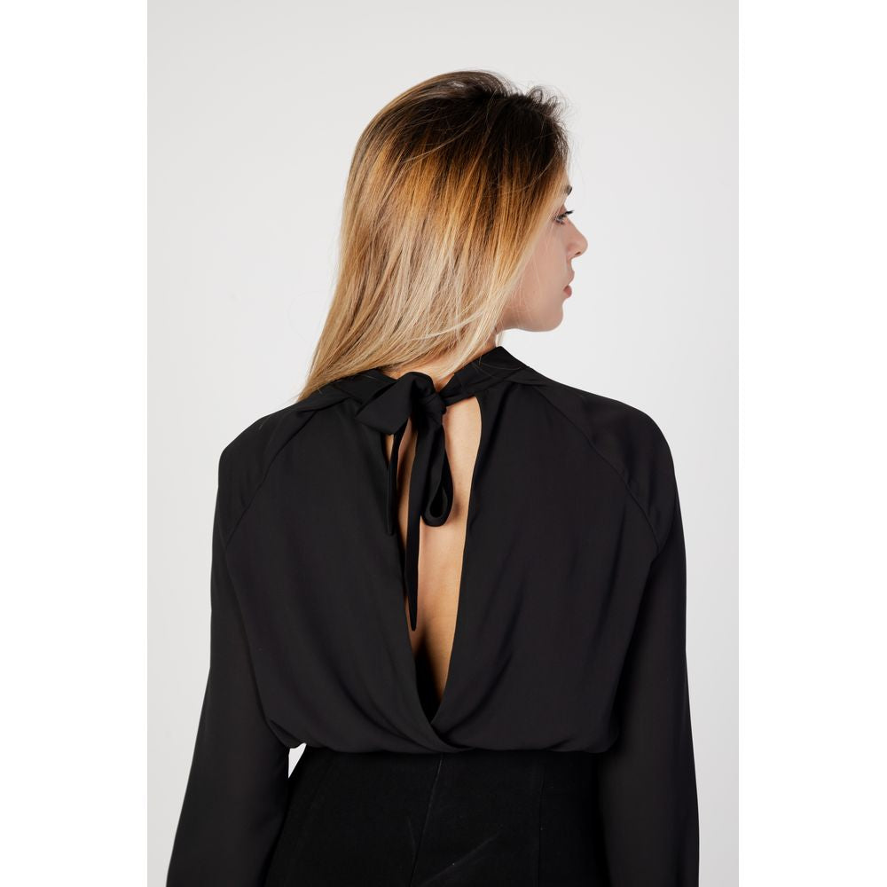 Sandro Ferrone Black Polyester Blouse Sandro Ferrone