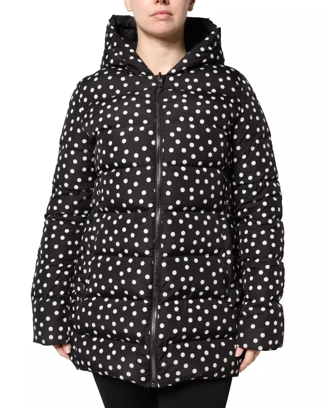 Dolce & Gabbana Black Polyester Hooded Reversible Jacket Dolce & Gabbana