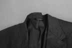 Dolce & Gabbana Gray Cotton Single Breasted Formal Blazer