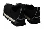 Dolce & Gabbana Black Shark Neoprene Stretch Sneakers Shoes - Eljoys Fashion 